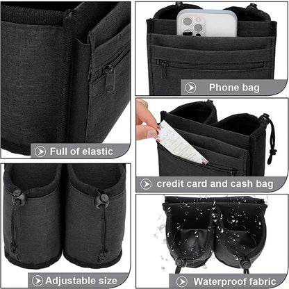 1Pc Travel Luggage Cup Holder Durable Free Hand Suitcase Drink Bag Travel Milk Tea Coffee Mugs Holder Fits All Suitcase Handles