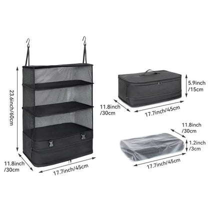 1 Set Housewares Luggage Travel Organizer Travel Essentials Hanging Packing Cubes Hanging Shelves Laundry Storage Compartment