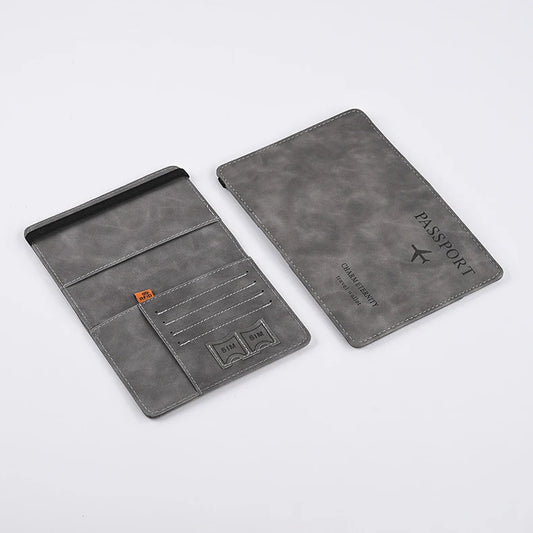 Men PU Leather Wallet Travel Passport Purse Card Male Travel Accessories Hand Carry Passport Business Cards Holder Wallet