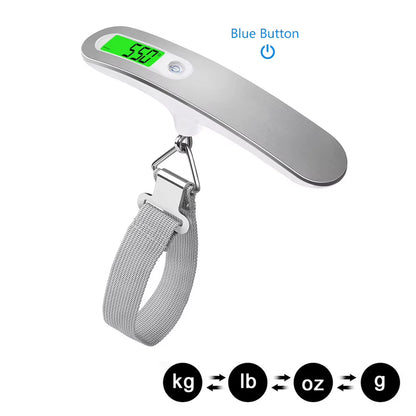 Portable Digital Hanging Scale T-Shaped LCD Luggage Suitcase Baggage Weight Balance Travel Electronic Scale with Belt 50Kg/110Lb