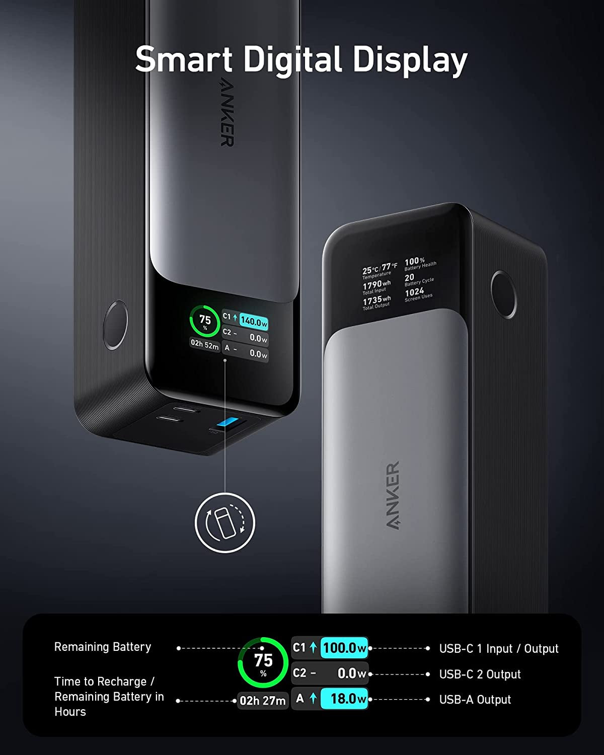 Anker Nano Power Bank, 10,000Mah & 737 Power Bank, 24,000Mah (Bundle)