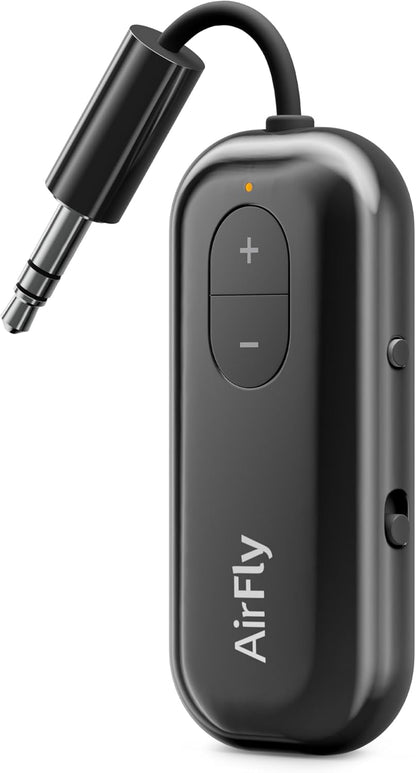 Airfly SE, Bluetooth Wireless Audio Transmitter Adapter, Black