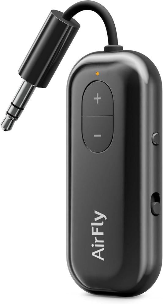 Airfly SE, Bluetooth Wireless Audio Transmitter Adapter, Black