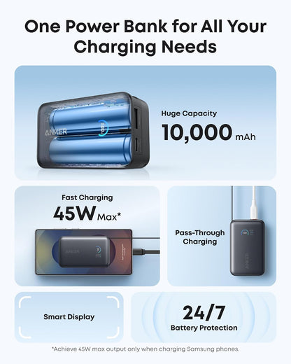Anker Nano Power Bank, 10,000Mah & 737 Power Bank, 24,000Mah (Bundle)