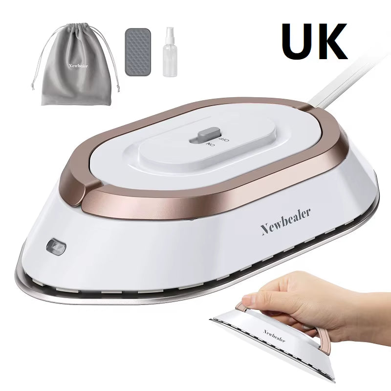 Mini Handheld Travel Iron 120V/220V Lightweight Dry Iron 30S Heat Press Machine Non-Steam Clothes Irons for Home and Travel