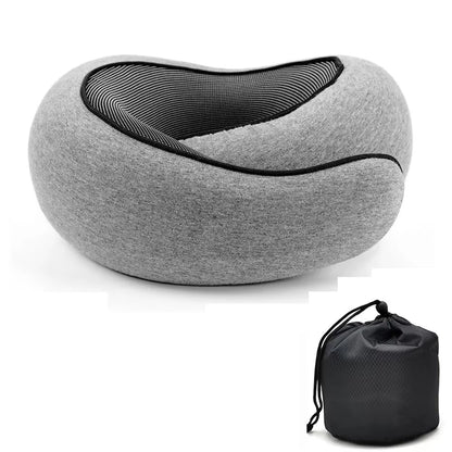 Portable Adjustable Travel Neck Pillow Memory Foam U-Shaped Pillow Snail Style Travel Neck Support Soft Noon Break Sleep Pillow